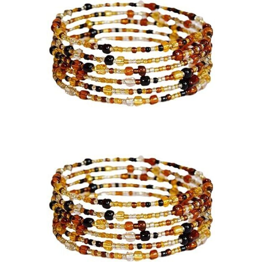 Tembo Africa Set Of 2 Handmade Beaded Bracelets For Women - Wrap Bracelets -